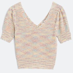 Multicolor Knit V-Neck Sweater